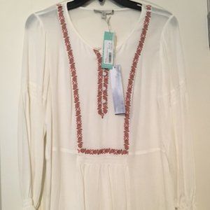 White blouse with embroidery